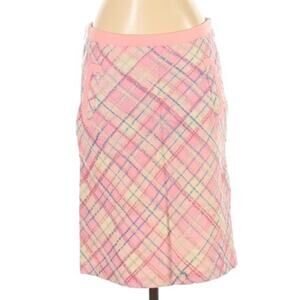 Tocca wool blend plaid pencil skirt